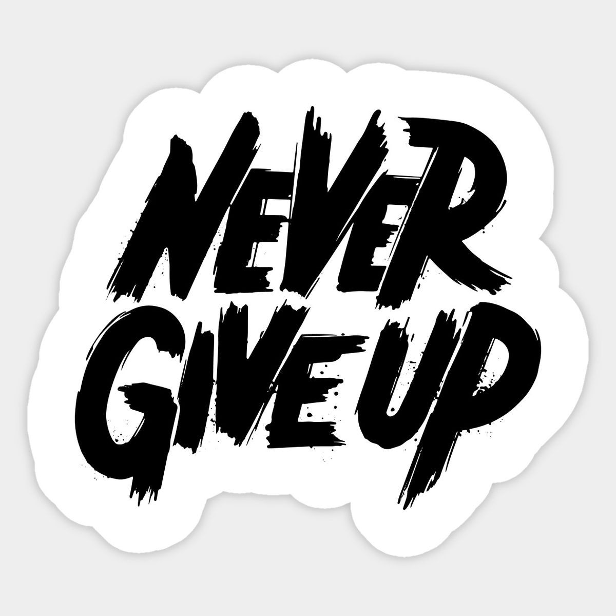 5 حبات ستيكر خاص never give up
